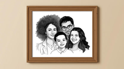 Custom Family Portrait – Personalized Wall Art