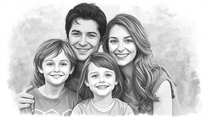 Custom Family Portrait – Personalized Wall Art