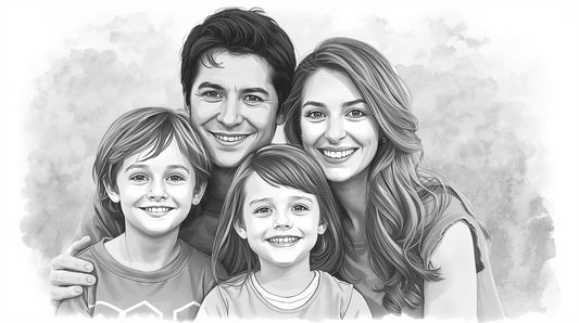 Custom Family Portrait – Personalized Wall Art