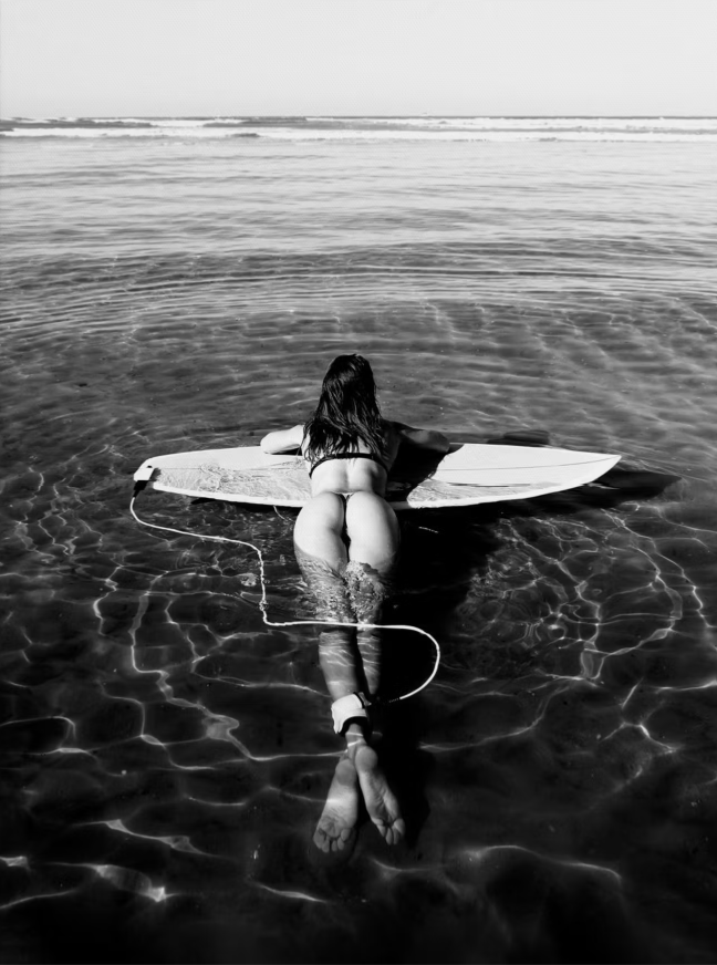 Floating On Surfboard Canvas Print