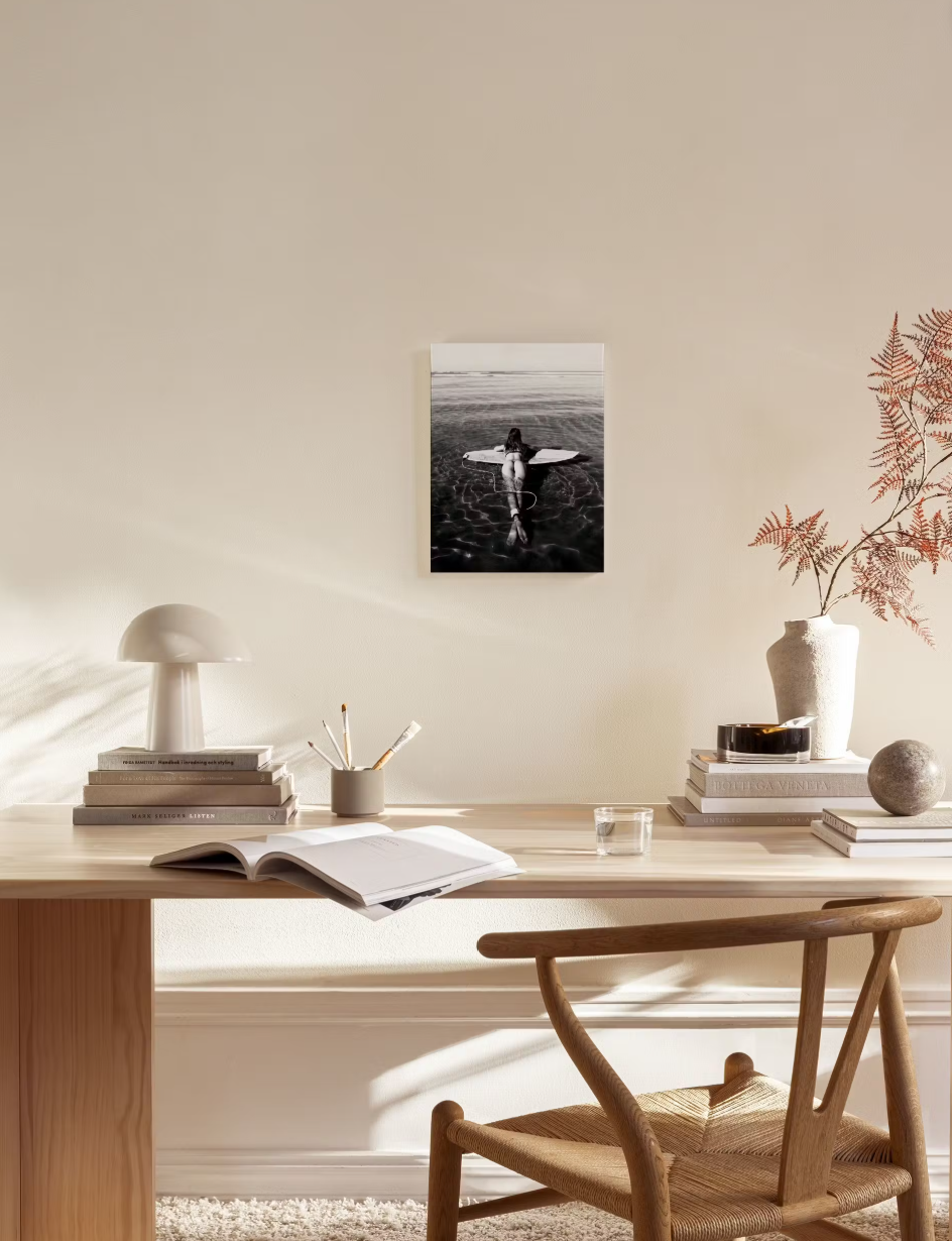 Floating On Surfboard Canvas Print