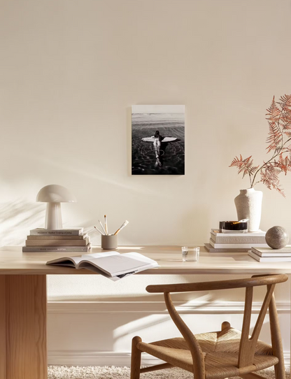 Floating On Surfboard Canvas Print